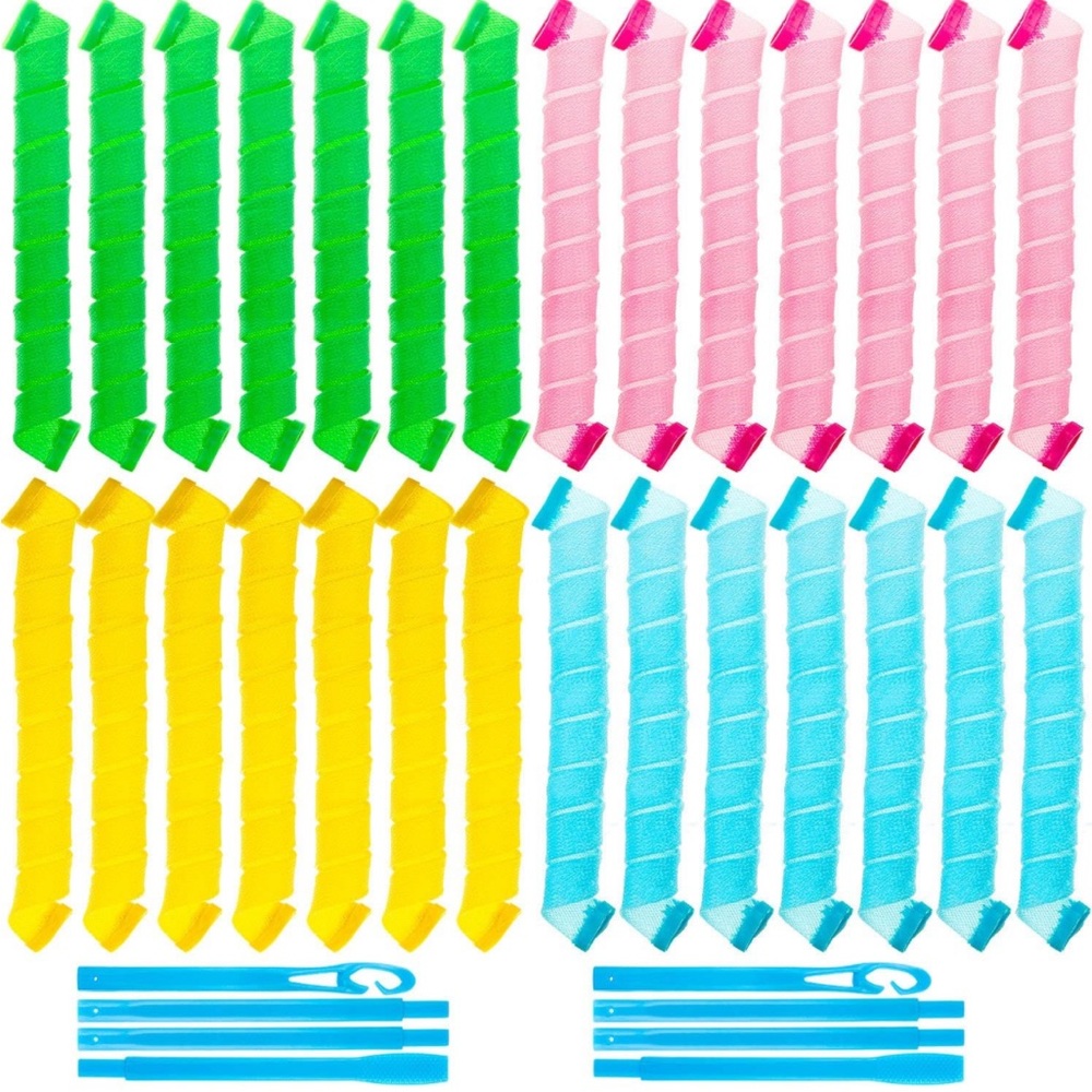 Heatless Curlers No Heat Spiral Curls Hair Curlers for long hair 29.5 inch kit